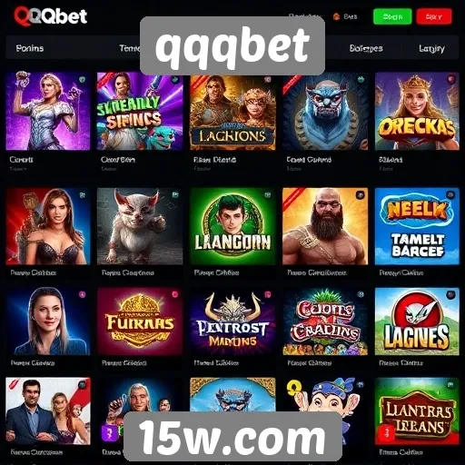 Variedade de jogos disponíveis em qqqbet